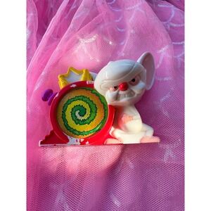 Vintage 1997 Warner Bros Pinky and the Brain The Brain Wind Up Toy Spiral 3.5in